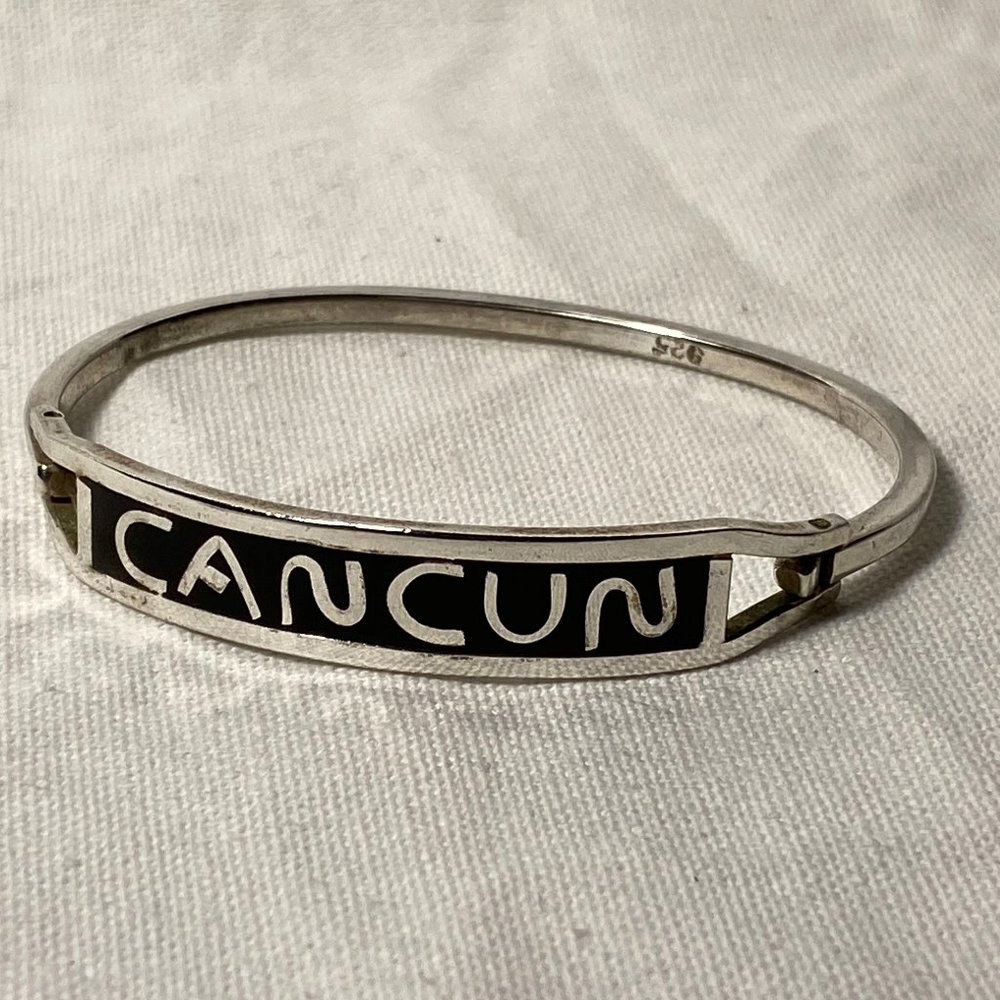 Vintage Sterling "Cancun" Inlaid Bracelet